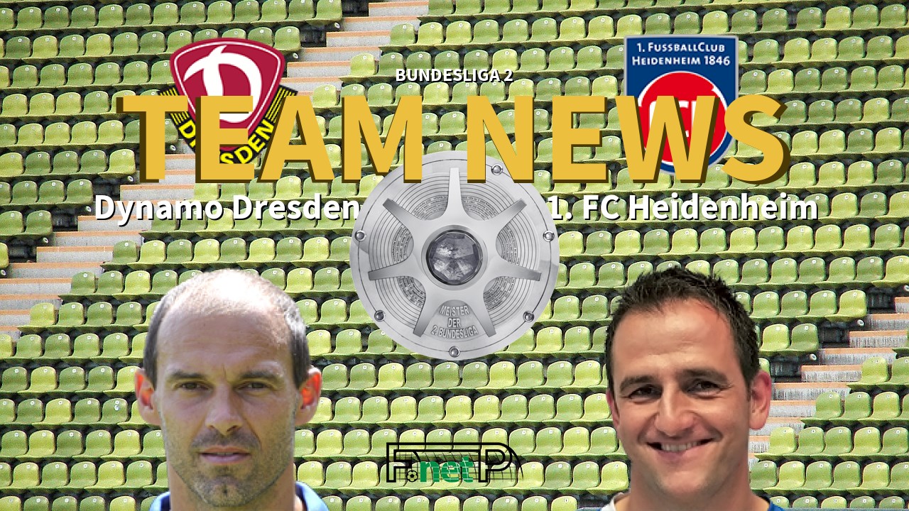 Bundesliga 2 News: Dynamo Dresden vs Heidenheim Confirmed Line-ups