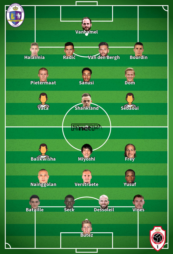 Antwerp v Beerschot Composition d'équipe probable 06-03-2022