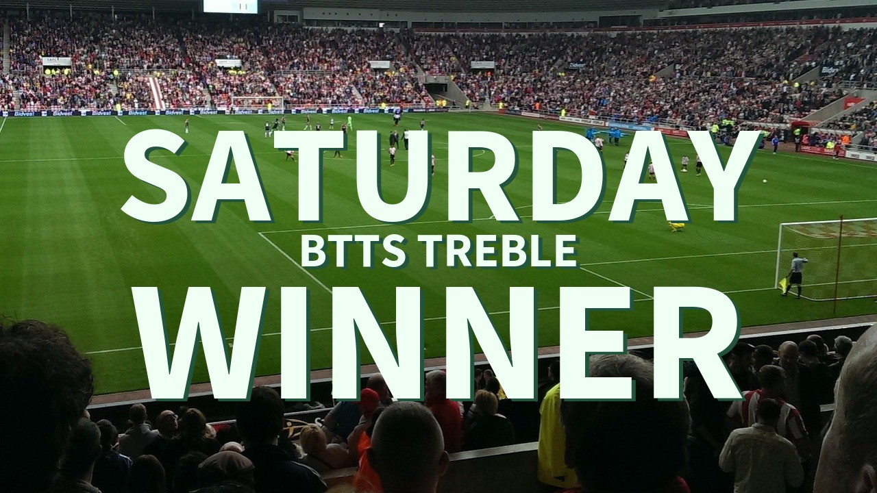 Saturday 4/1 BTTS Treble Success!
