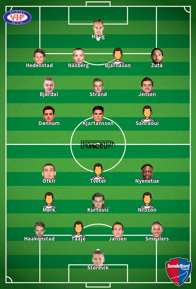 Sandefjord v Vålerenga Predicted Lineups 08-05-2022