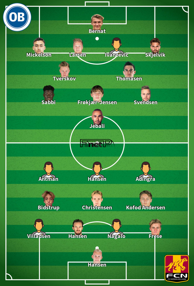 FC Nordsjælland v Odense BK Predicted Lineups 08-05-2022