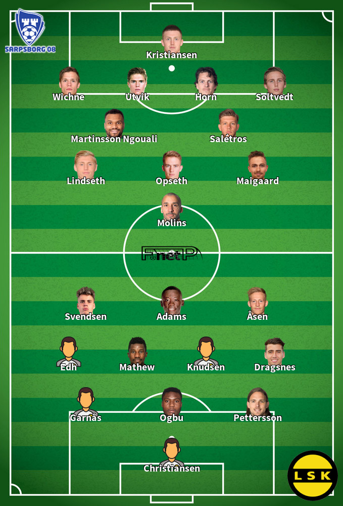Lillestrøm SK v Sarpsborg 08 Predicted Lineups 16-05-2022