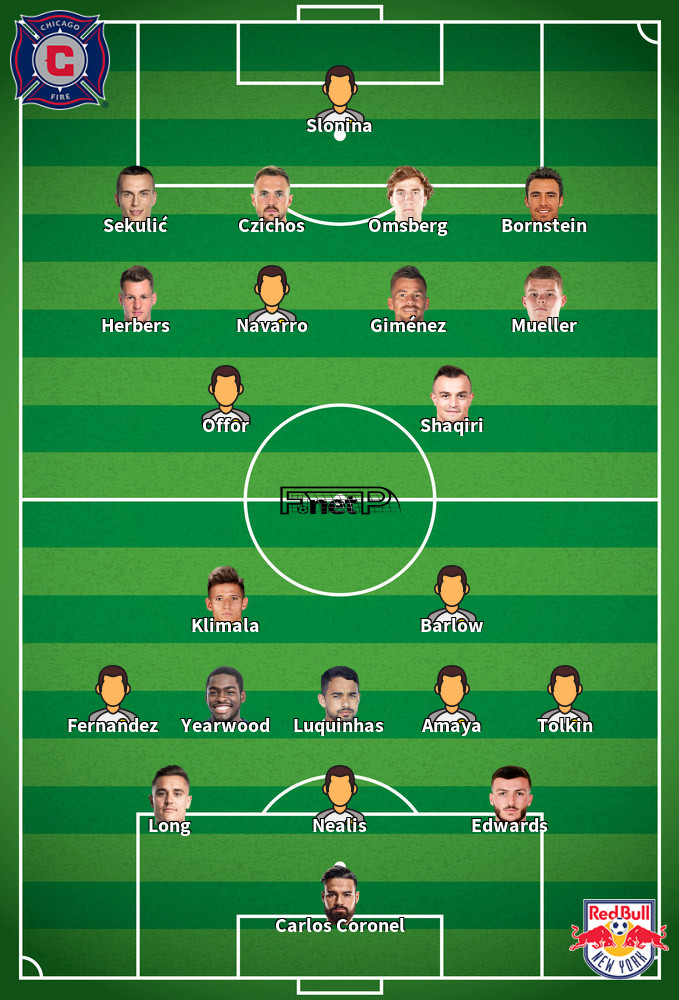 New York Red Bulls v Chicago Fire Predicted Lineups 18-05-2022
