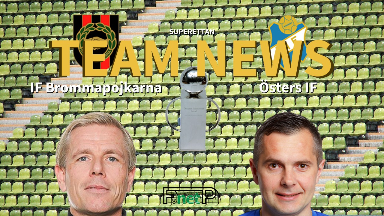 Superettan News: IF Brommapojkarna vs Östers IF Confirmed Line-ups