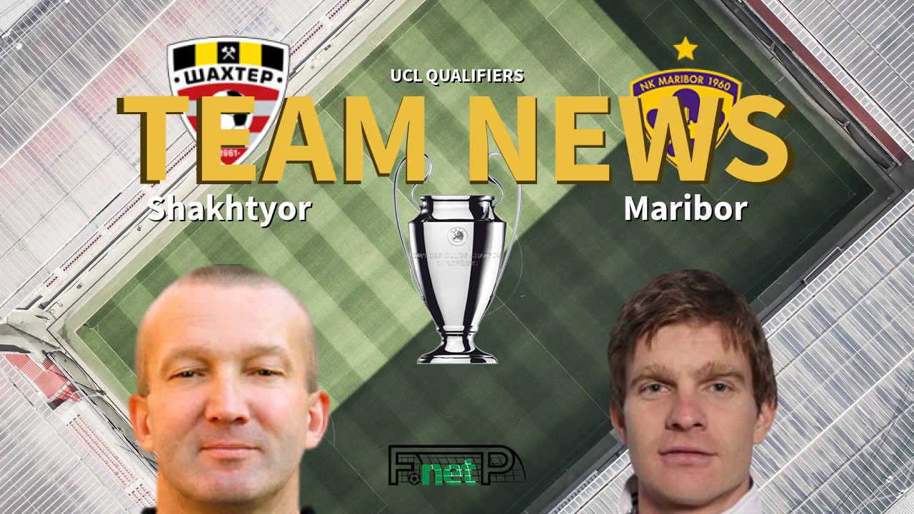 UCL Qualifiers News: Shakhtyor Soligorsk vs Maribor Confirmed Line-ups