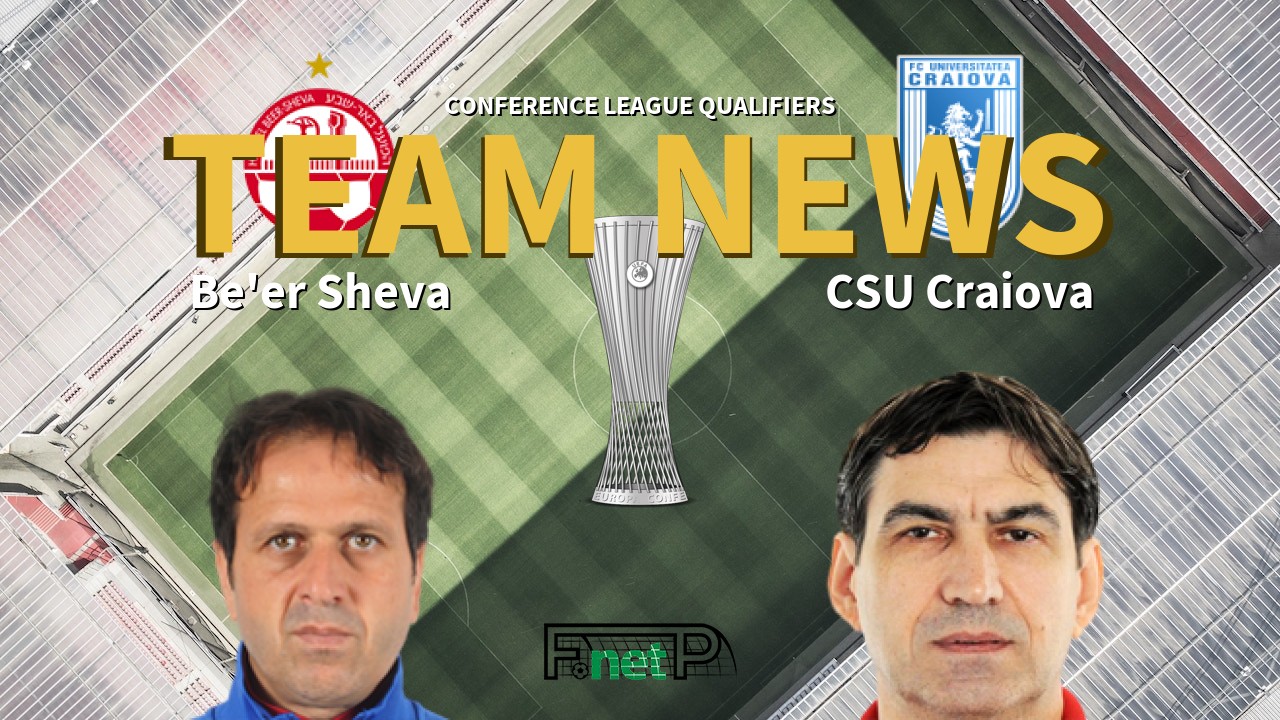 Conference League Qualifiers News: Hapoel Be'er Sheva vs Universitatea Craiova Confirmed Line-ups