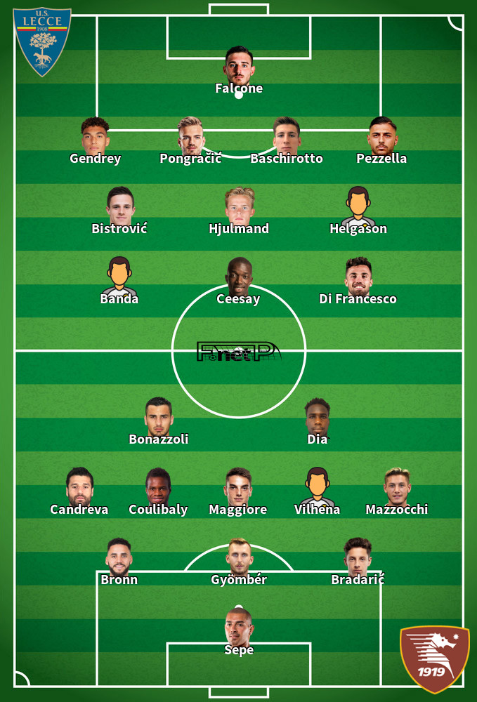 Salernitana v Lecce Predicted Lineups 16-09-2022