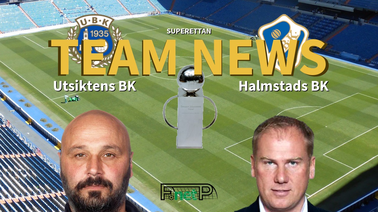 Superettan News: Utsiktens BK vs Halmstads BK Confirmed Line-ups