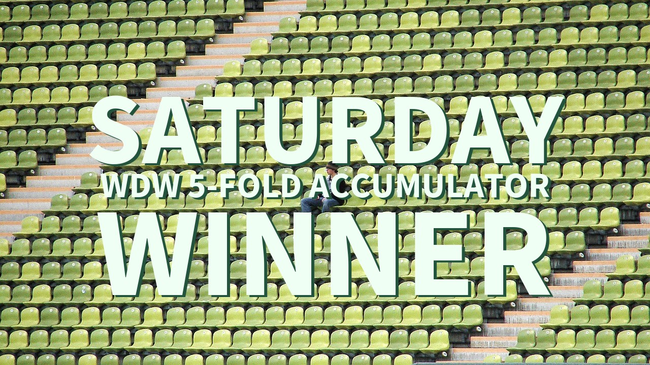 Saturday 1/1 WDW 5-Fold Accumulator Lands!