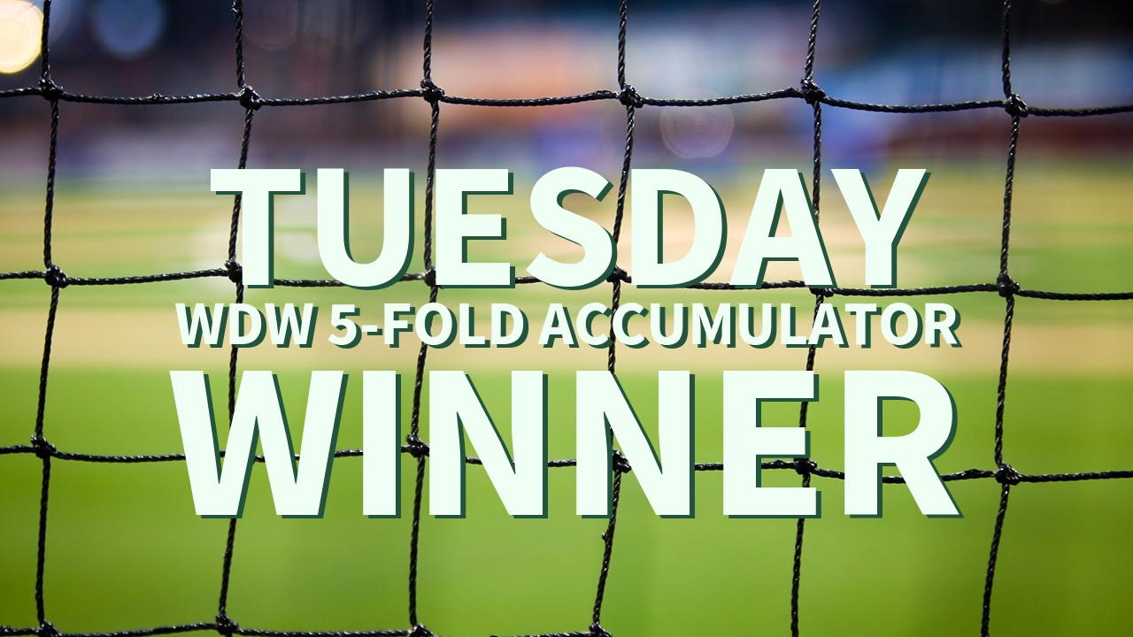 Tuesday 5/1 WDW 5-Fold Accumulator Lands!