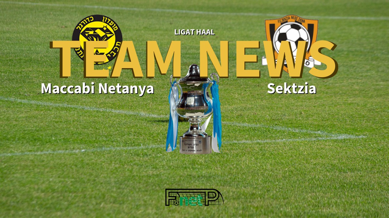 Ligat HaAl News: Maccabi Netanya vs Sektzia Nes Tziona Confirmed Line-ups