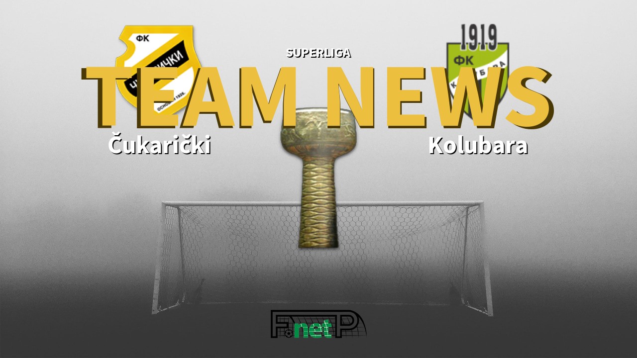 SuperLiga News: Čukarički vs Kolubara Confirmed Line-ups