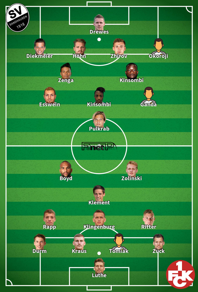 1. FC Kaiserslautern v SV Sandhausen Mögliche Aufstellungen 10-03-2023