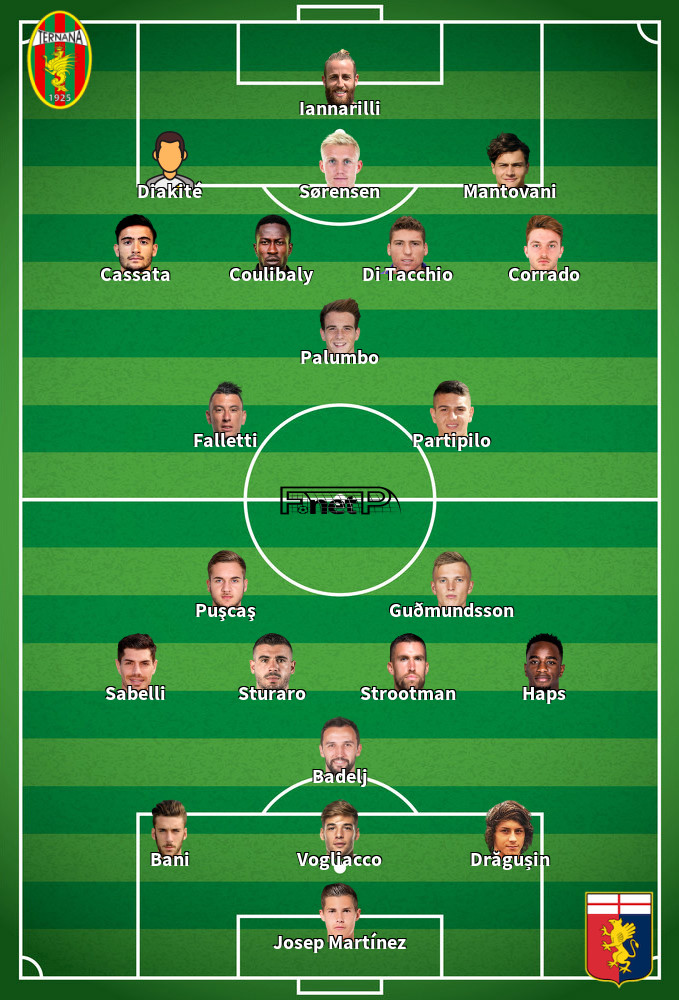 Genoa v Ternana Composition d'équipe probable 12-03-2023