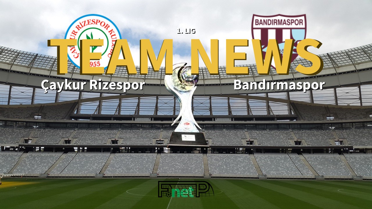 1. Lig News: Çaykur Rizespor vs Bandırmaspor Confirmed Line-ups
