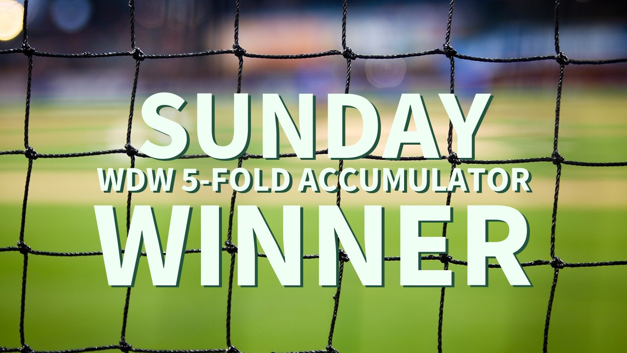 Sunday 2/1 WDW 5-Fold Accumulator Lands!