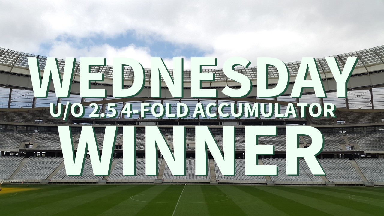 Wednesday 4/1 U/O 2.5 4-Fold Accumulator Lands!