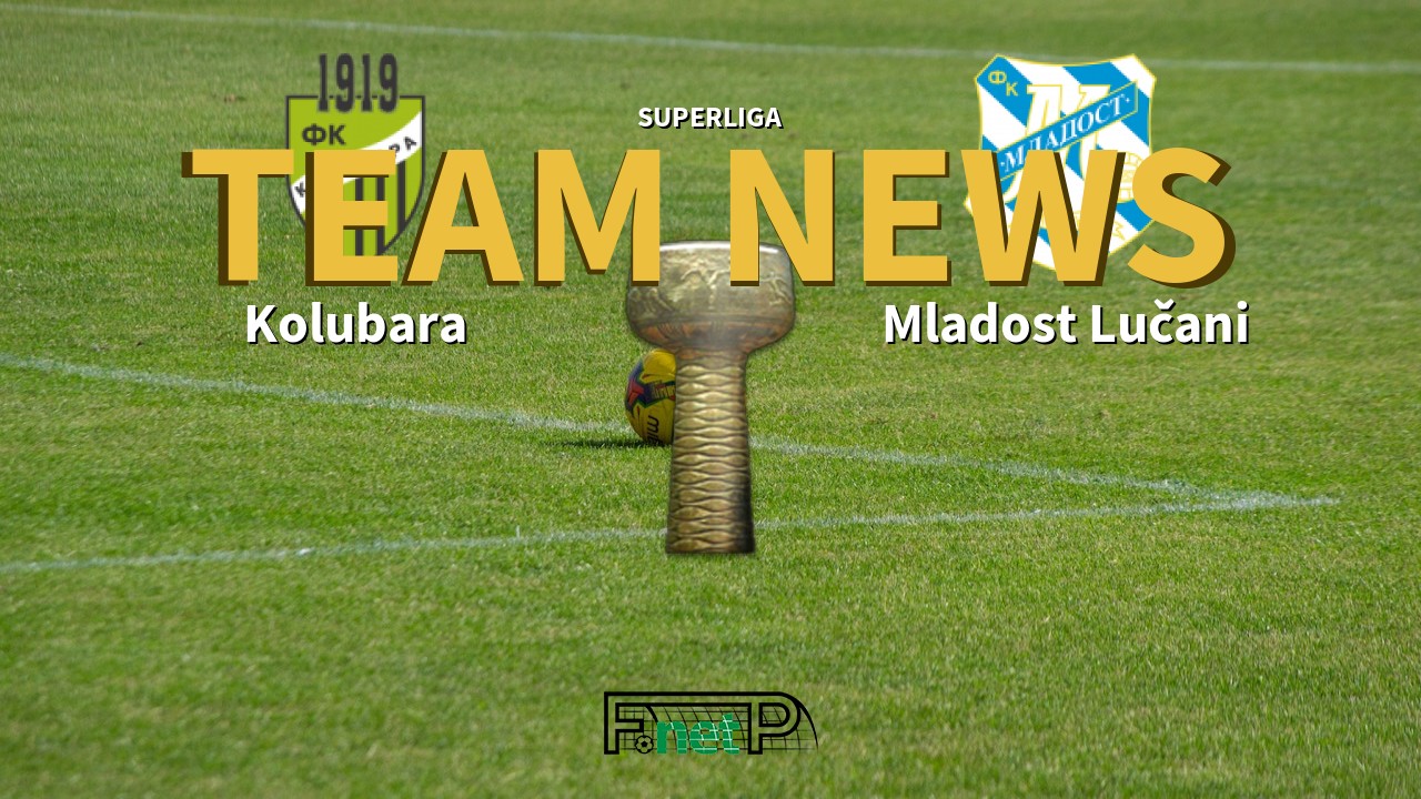 SuperLiga News: Kolubara vs Mladost Lučani Confirmed Line-ups