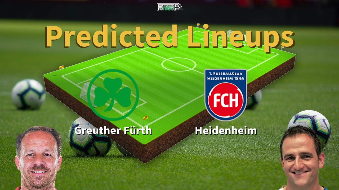 Predicted Lineups and Player News for Greuther Furth vs Heidenheim 28/04/23 - 2. Bundesliga News