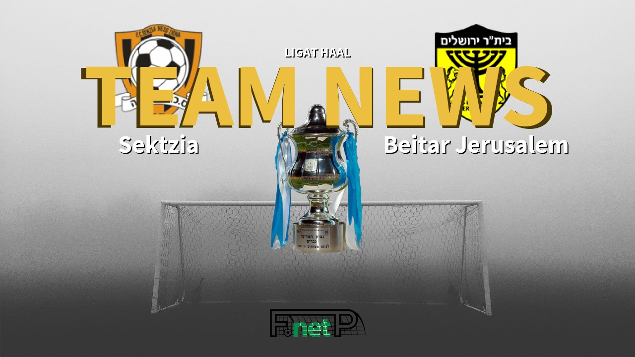 Ligat HaAl News: Sektzia Nes Tziona vs Beitar Jerusalem Confirmed Line-ups