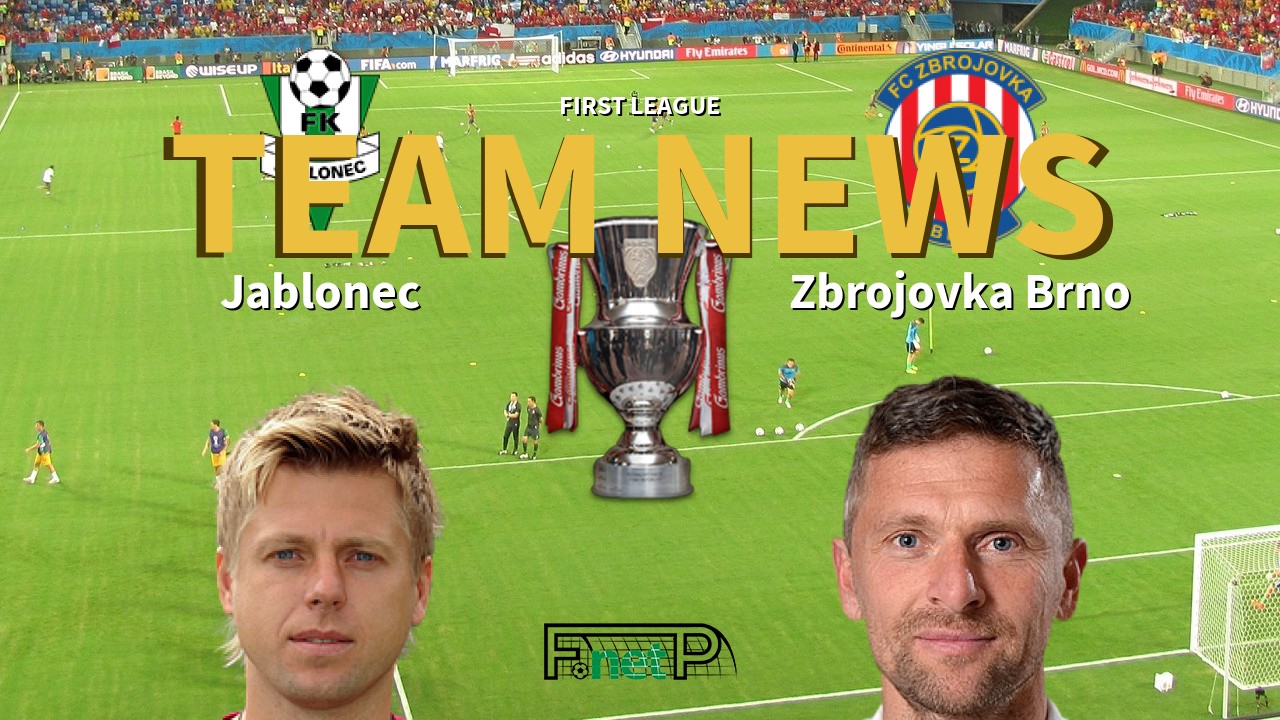 First League News: Baumit Jablonec vs FC Brno Confirmed Line-ups