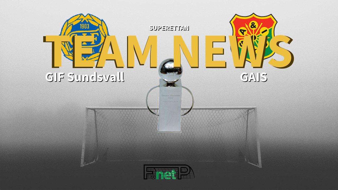 Superettan News: GIF Sundsvall vs GAIS Confirmed Line-ups