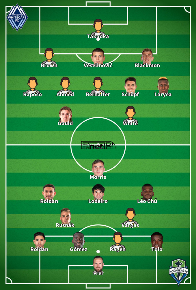 Seattle Sounders FC v Vancouver Whitecaps Predicted Lineups 08-10-2023