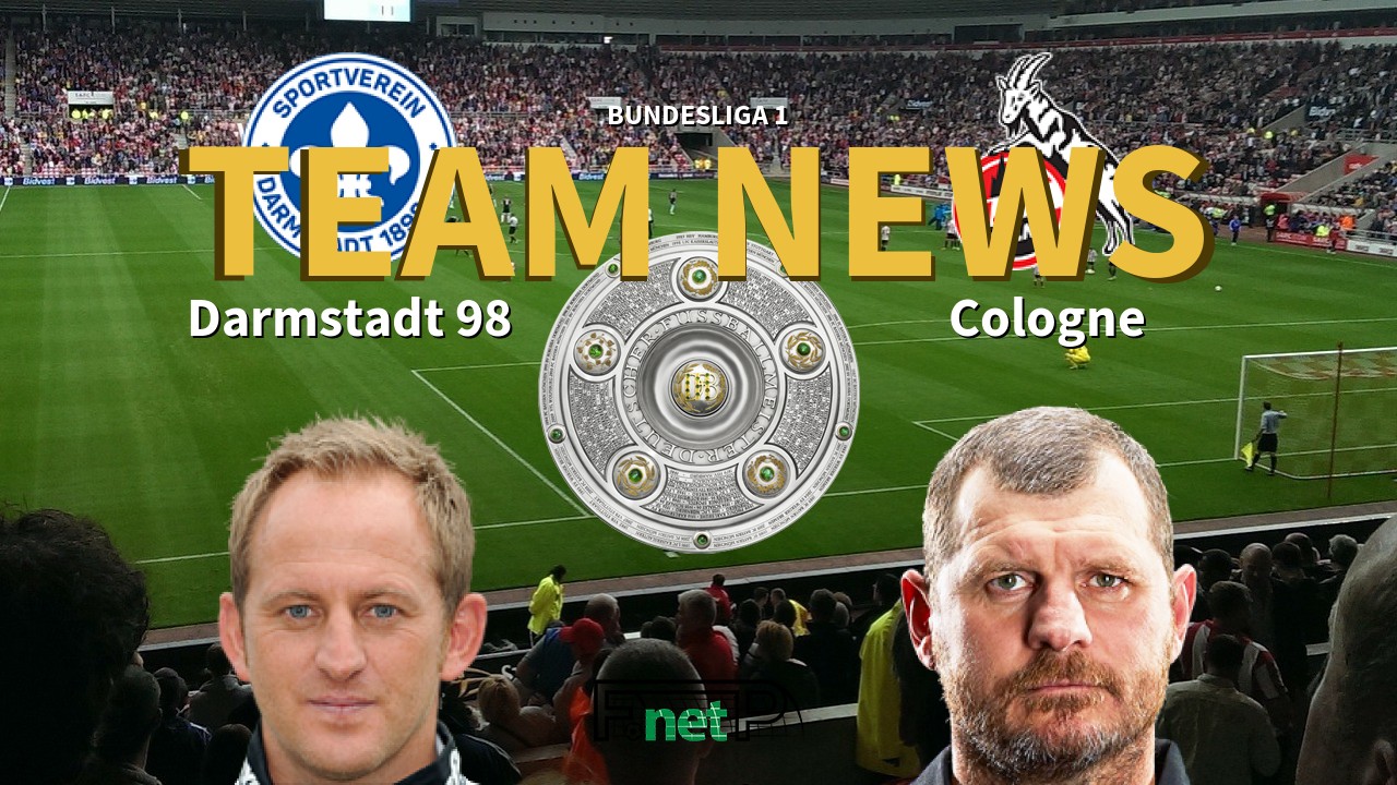 Bundesliga 1 News: Darmstadt vs Cologne Confirmed Line-ups