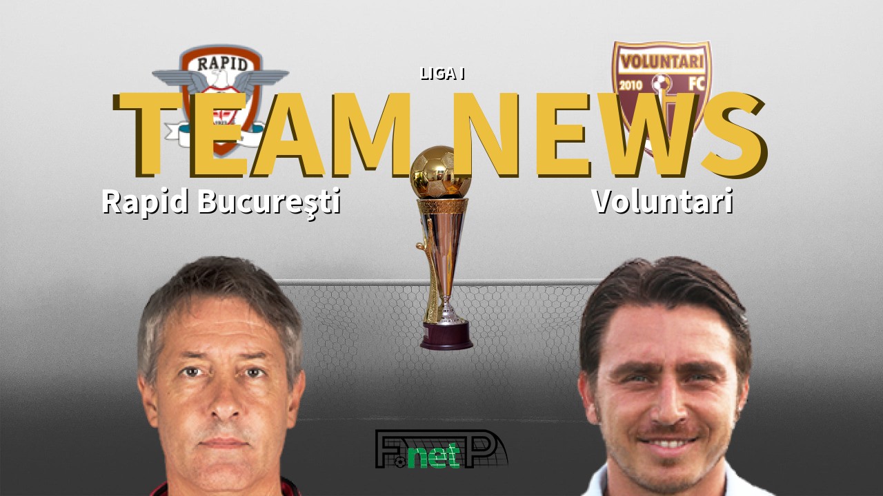 Liga I News: Rapid Bucharest vs Voluntari Confirmed Line-ups