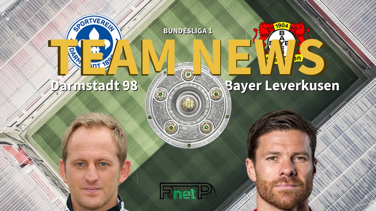 Bundesliga 1 News: Darmstadt vs Bayer Leverkusen Confirmed Line-ups
