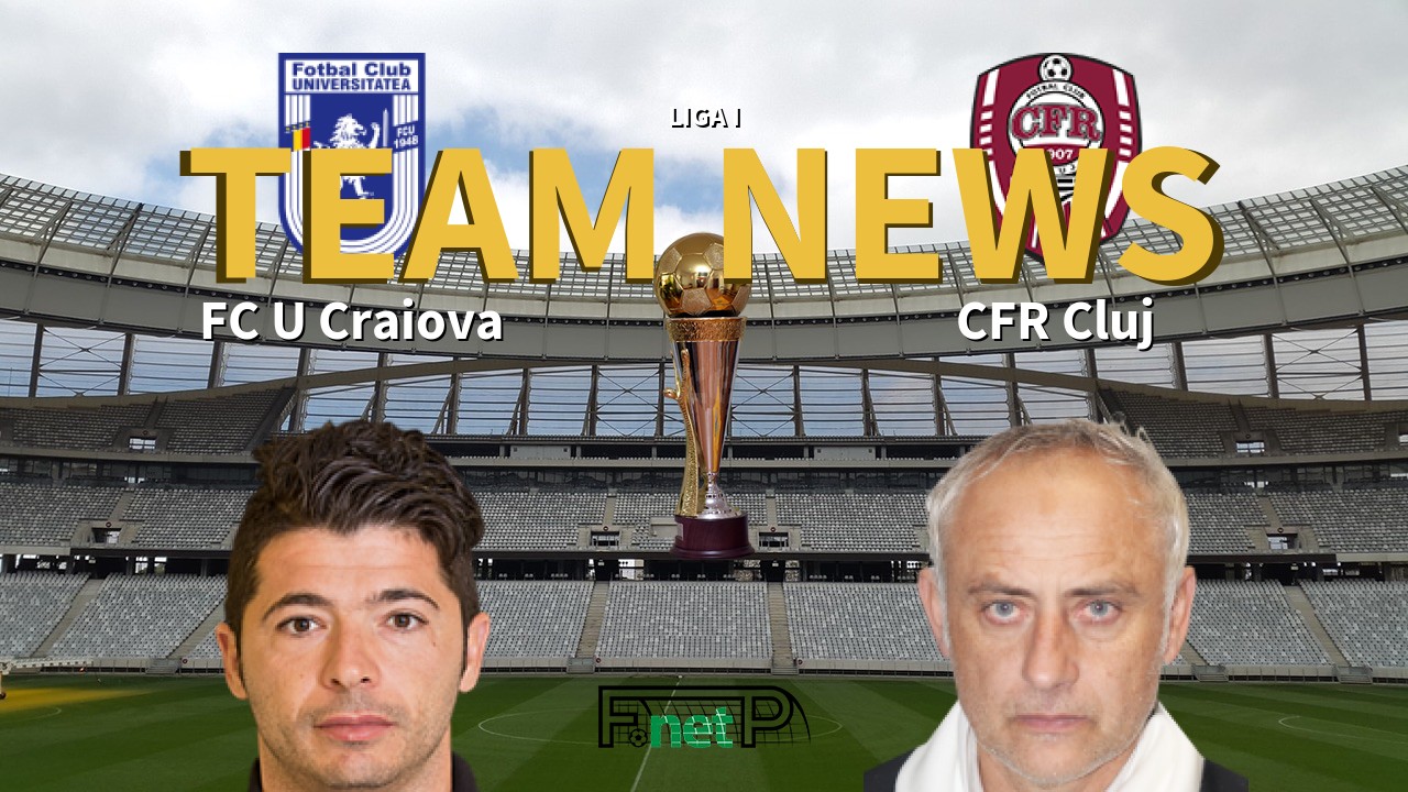 Liga I News: FC U Craiova vs Cluj Confirmed Line-ups
