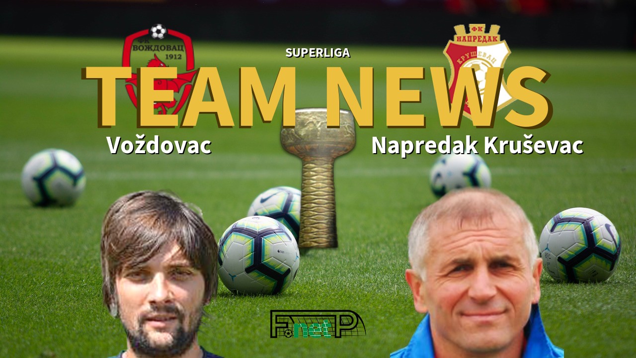 SuperLiga News: Voždovac vs Napredak Kruševac Confirmed Line-ups
