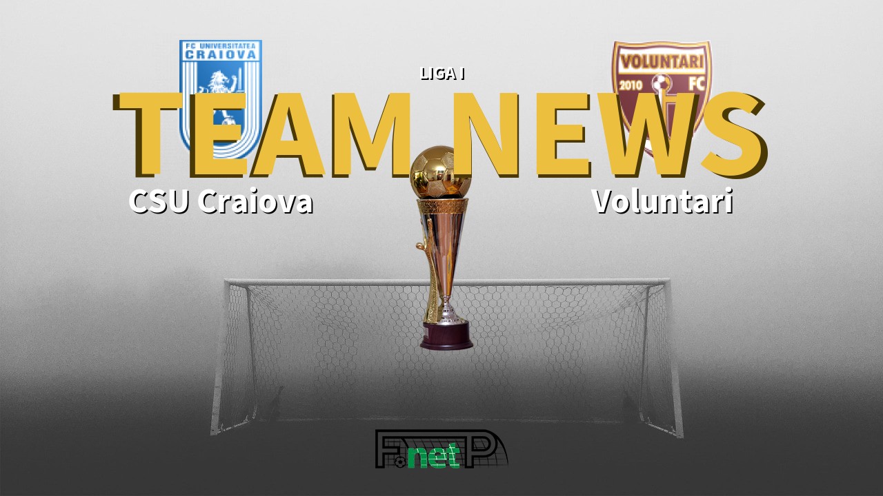 Liga I News: Universitatea Craiova vs Voluntari Confirmed Line-ups