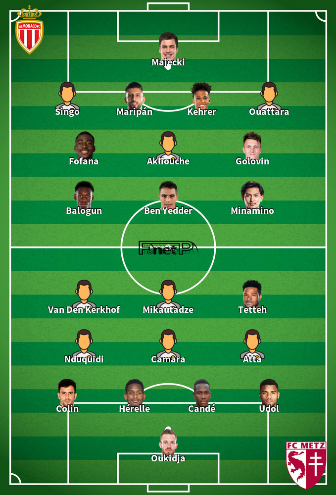 Metz v AS Monaco FC Composition d'équipe probable 30-03-2024