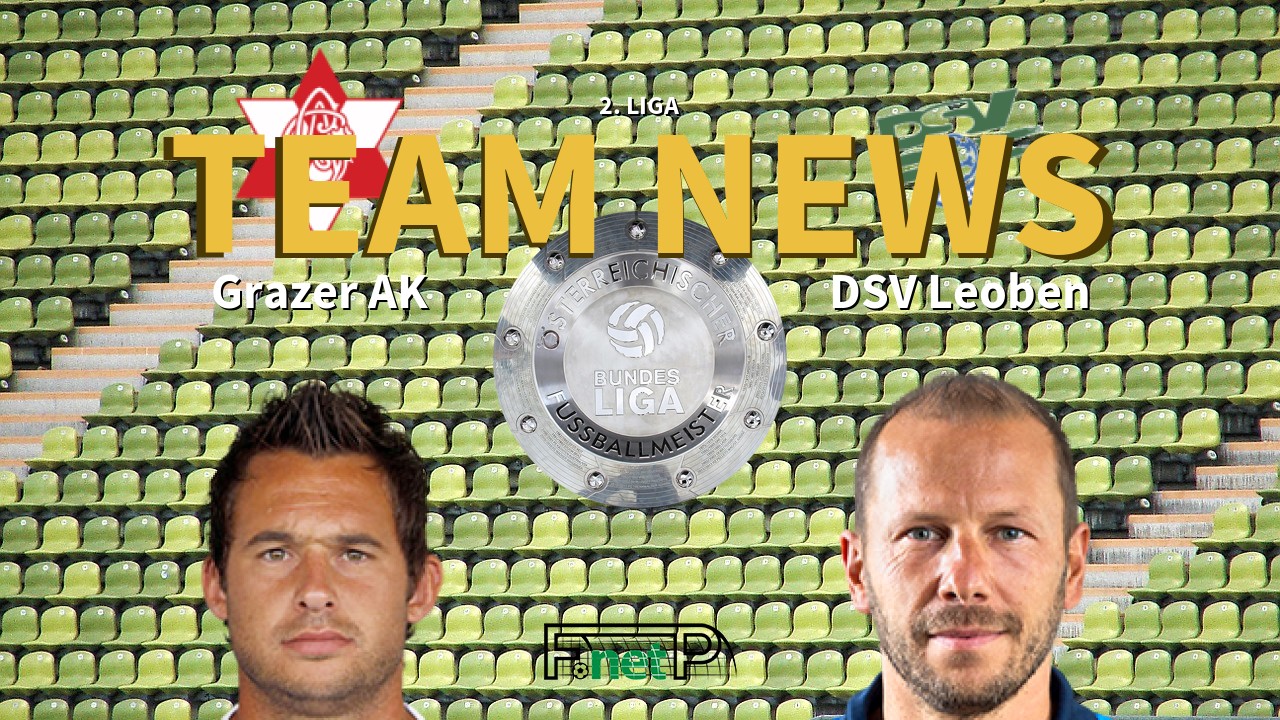 2. Liga News: Grazer AK vs DSV Leoben Confirmed Line-ups