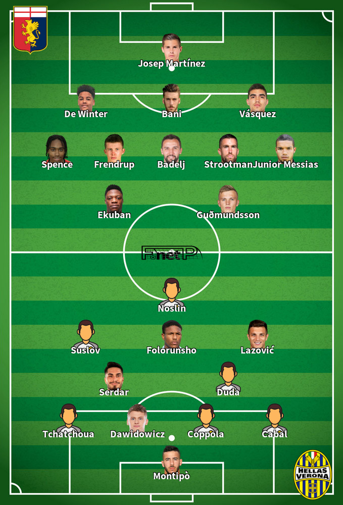 Hellas Verona v Genoa Composition d'équipe probable 07-04-2024