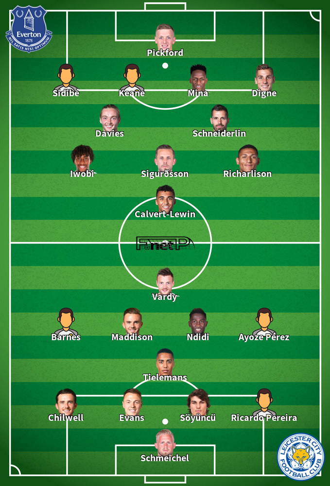 Leicester v Everton Predicted Lineups 01-12-2019