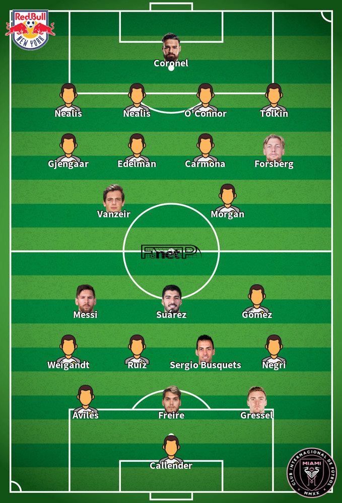 Inter Miami v New York Red Bulls Composition d'équipe probable 04-05-2024
