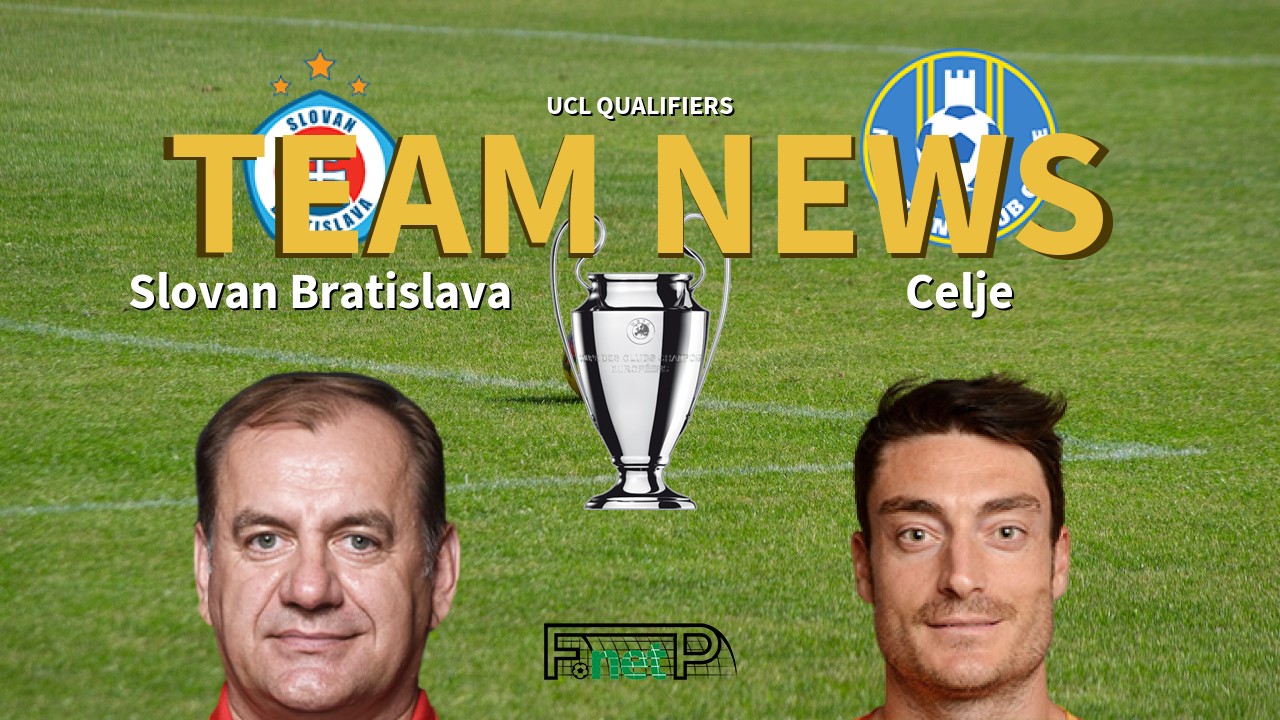 UCL Qualifiers News: Slovan Bratislava vs Celje Confirmed Line-ups