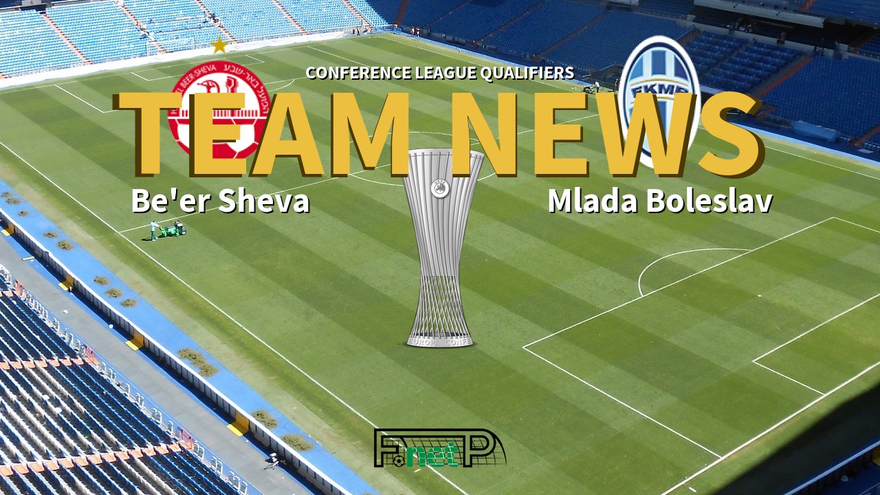 Conference League Qualifiers News: Hapoel Be'er Sheva vs Mladá Boleslav Confirmed Line-ups