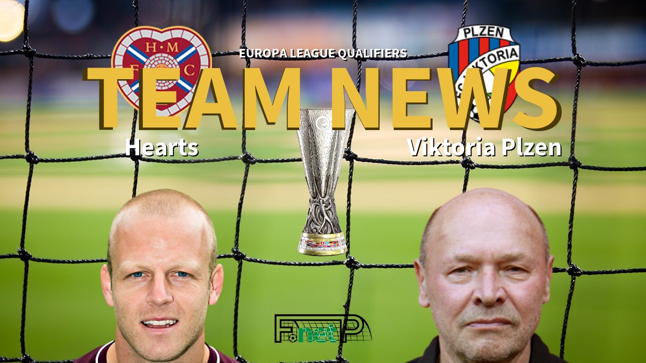 Europa League Qualifiers News: Hearts vs Viktoria Plzeň Confirmed Line-ups
