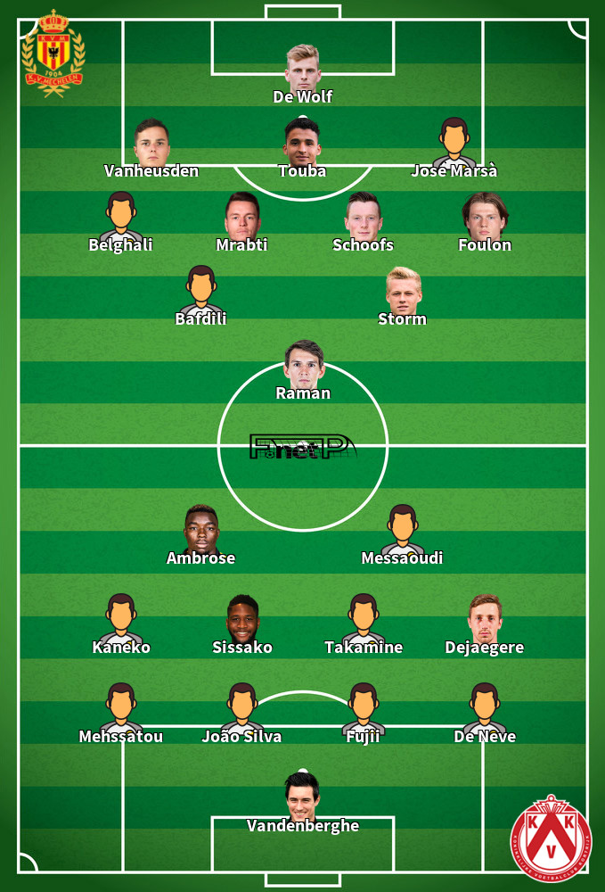 KV Kortrijk v KV Mechelen Mögliche Aufstellungen 29-11-2024