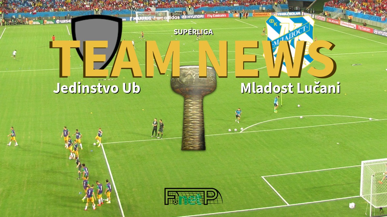 SuperLiga News: Jedinstvo Ub vs Mladost Lučani Confirmed Line-ups