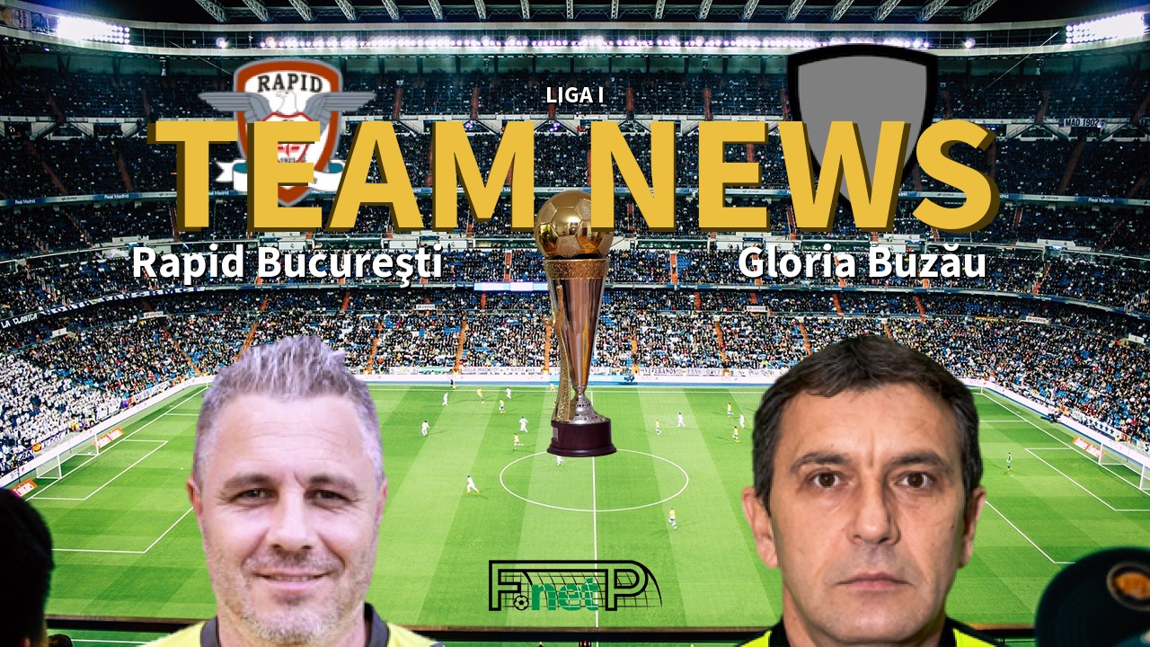 Liga I News: Rapid Bucharest vs Gloria Buzău Confirmed Line-ups