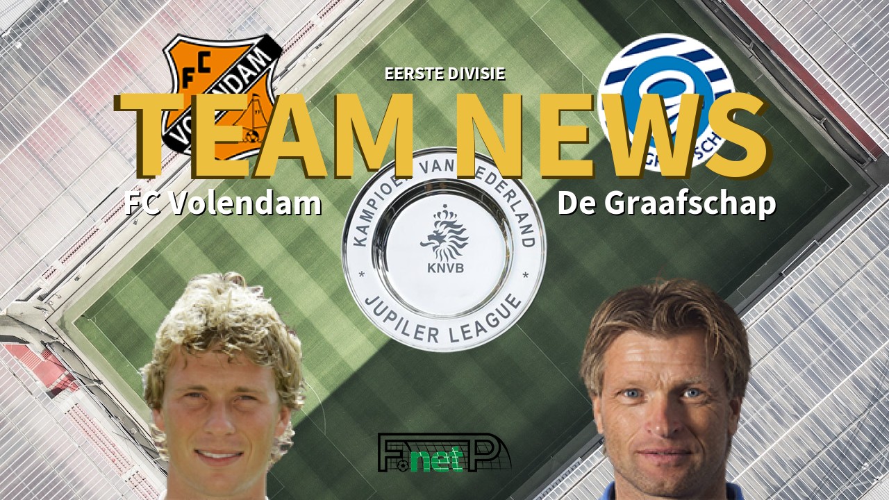 Eerste Divisie News: FC Volendam vs De Graafschap Confirmed Line-ups