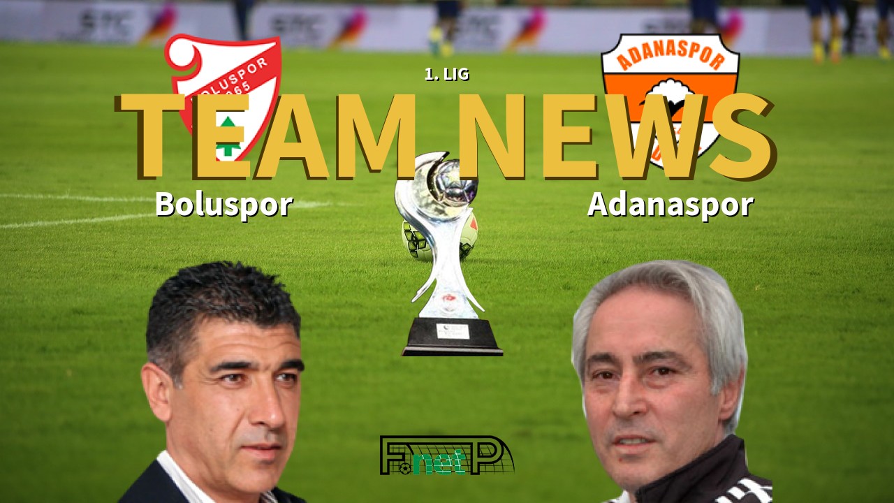 1. Lig News: Boluspor vs Adanaspor Confirmed Line-ups