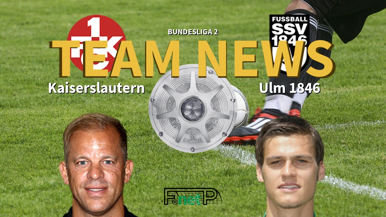 Bundesliga 2 News: Kaiserslautern vs Ulm 1846 Confirmed Line-ups