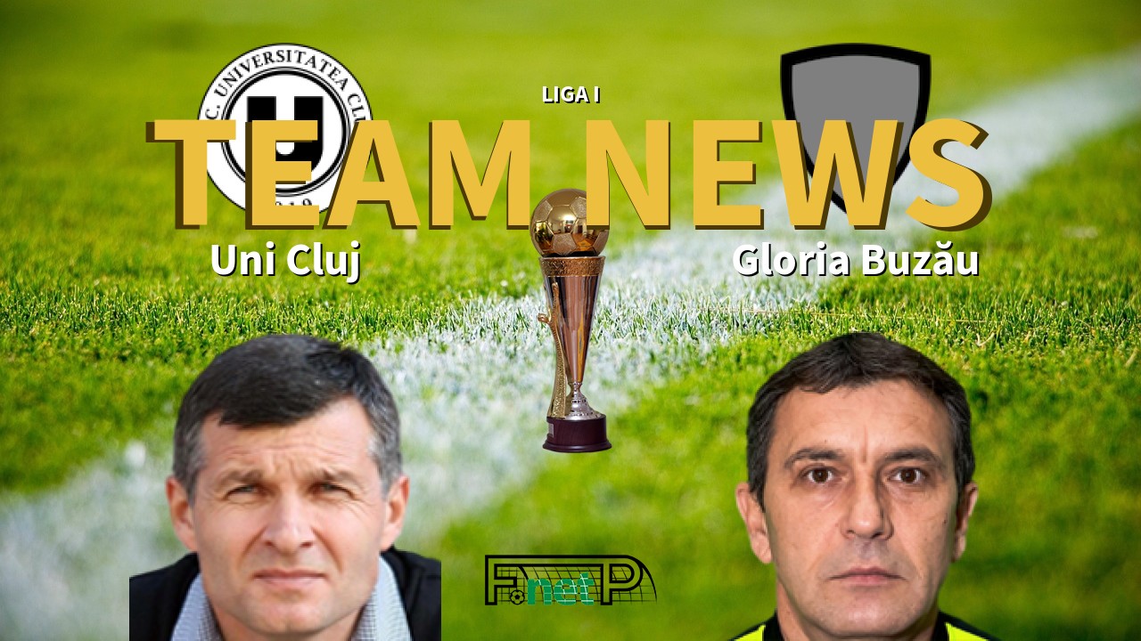 Liga I News: Universitatea Cluj vs Gloria Buzău Confirmed Line-ups