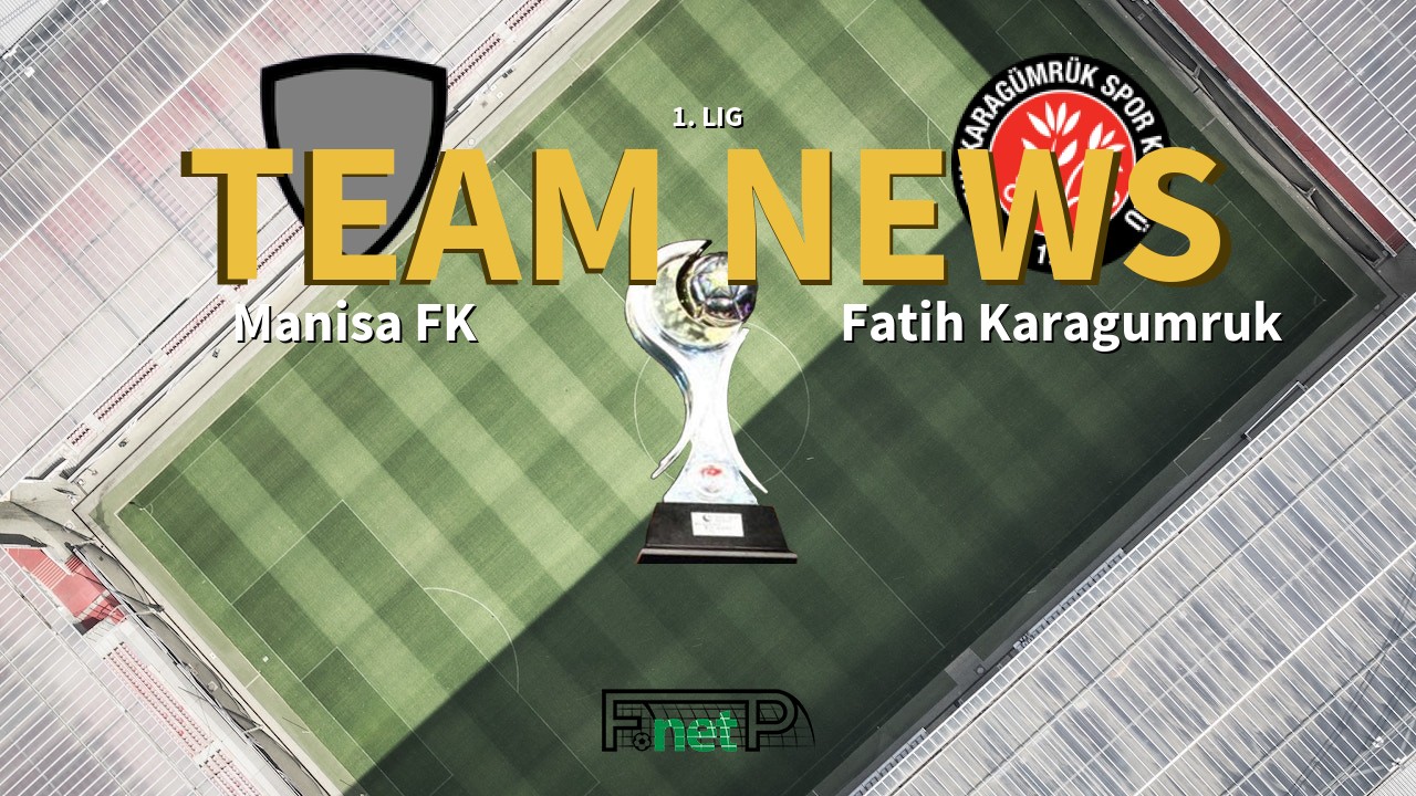 1. Lig News: Manisa FK vs Fatih Karagümrük Confirmed Line-ups