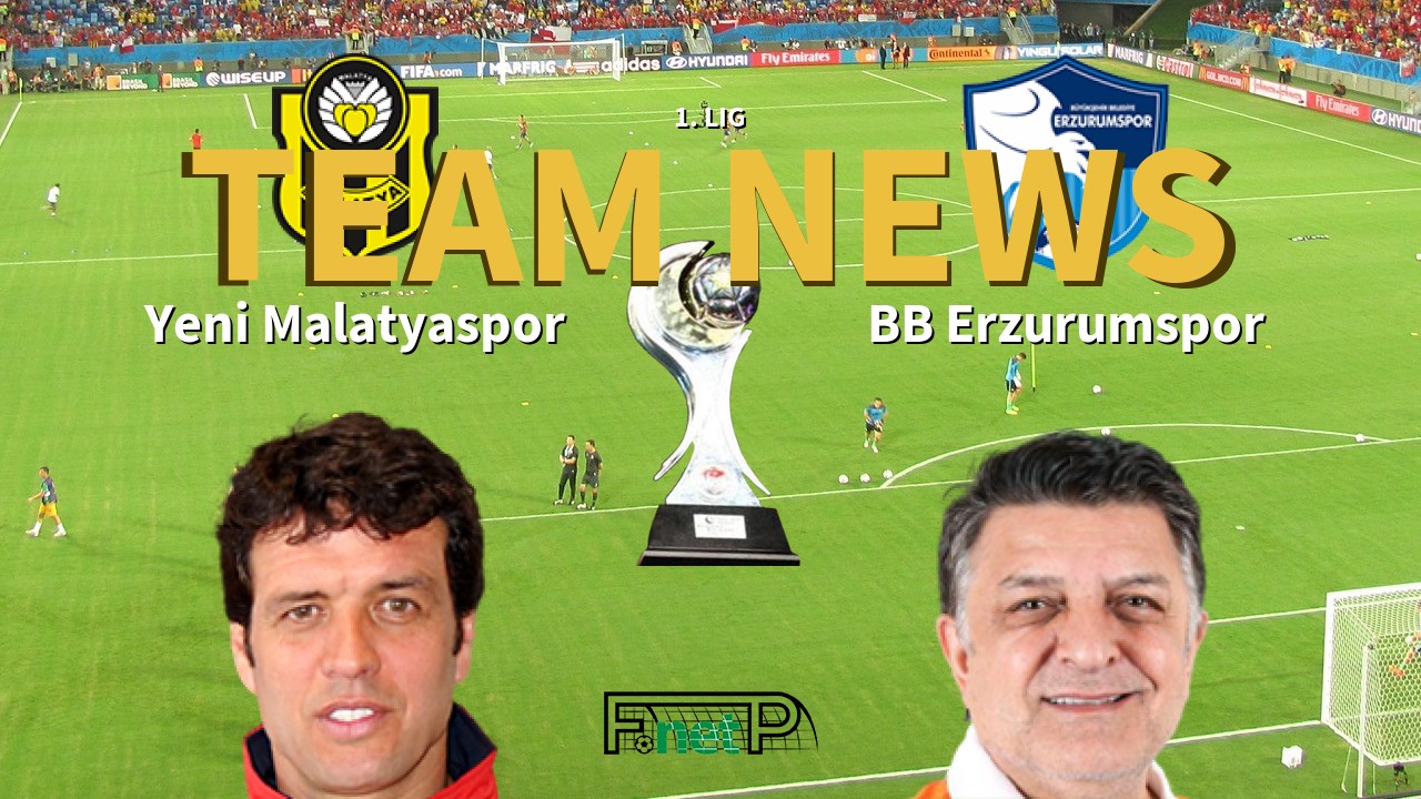 1. Lig News: Yeni Malatyaspor vs BB Erzurumspor Confirmed Line-ups